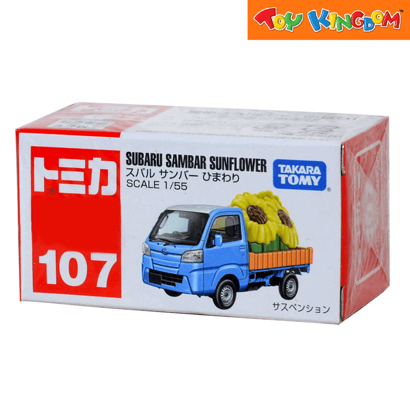 Tomica No. 107-9 Blue Subaru Sambar Sunflower Die-cast Vehicle