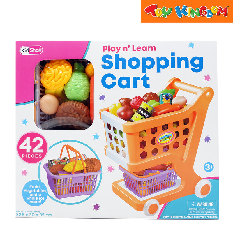 KidShop Play 'n Learn 42 pcs Shopping Cart Playset