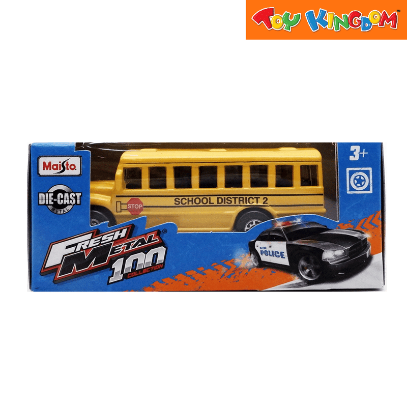 Maisto Fresh Metal School Bus 3 inch Die cast Vehicle Toy Kingdom