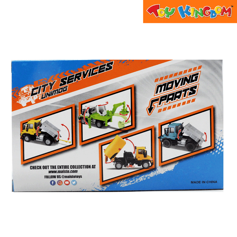 Maisto City Services Unimog U423 Road Sweeper 4.5 inch Die-Cast Vehicle