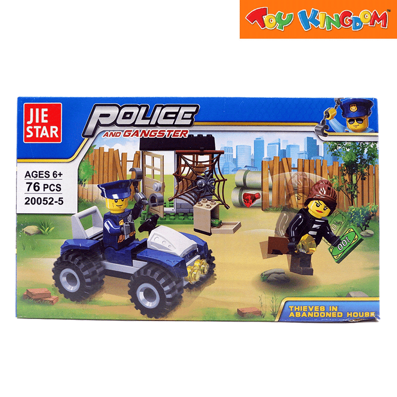 Jie Star Blocks Police & Gangster Thieves in Abandoned House 76 pcs Building Blocks