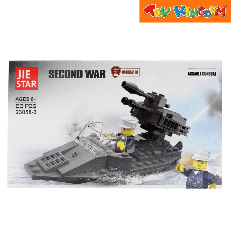 Jie Star Blocks Second War Assault Gunboat 83 pcs Building Blocks