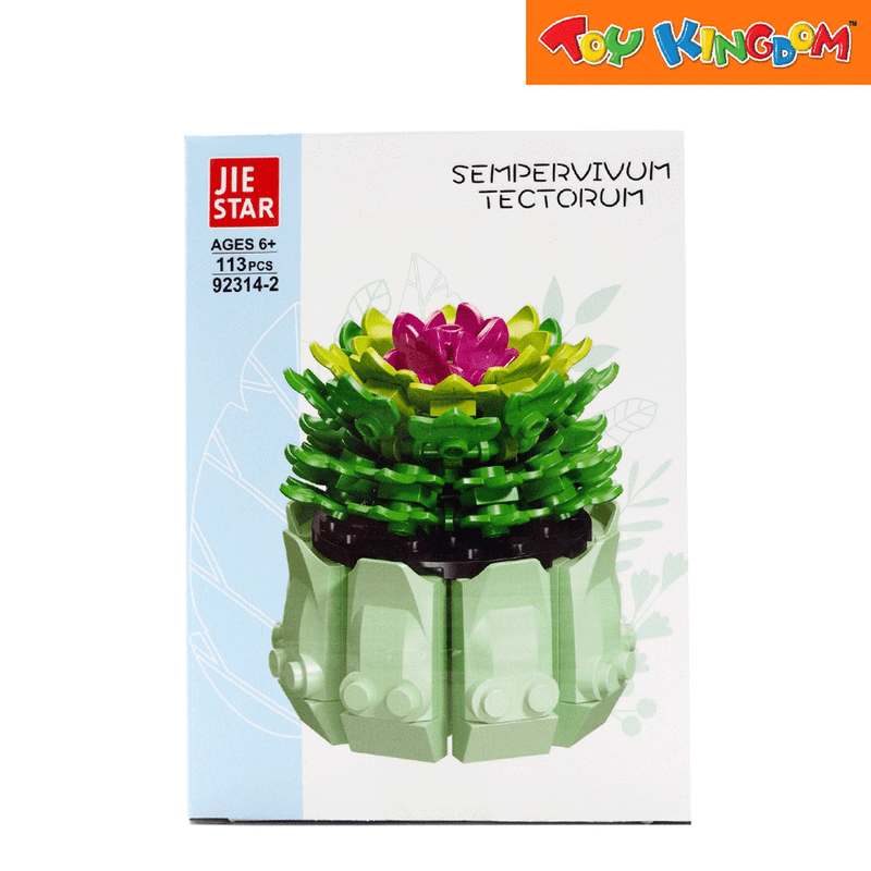 Jie Star Blocks Plants Sempervivum Tectorum 113 pcs Building Blocks