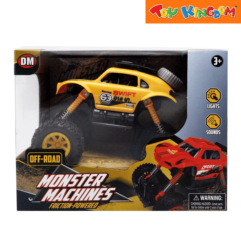 Dream Machine Monster Machines Off-Road Yellow Friction-Powered Vehicle