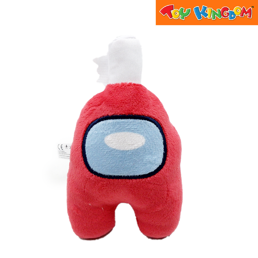 Among Us Clip On Plush Red with White Stuffed Toy | Toy Kingdom