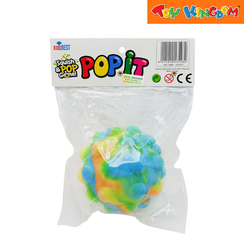 Squish and Pop Game! Orange Green Fidget Ball