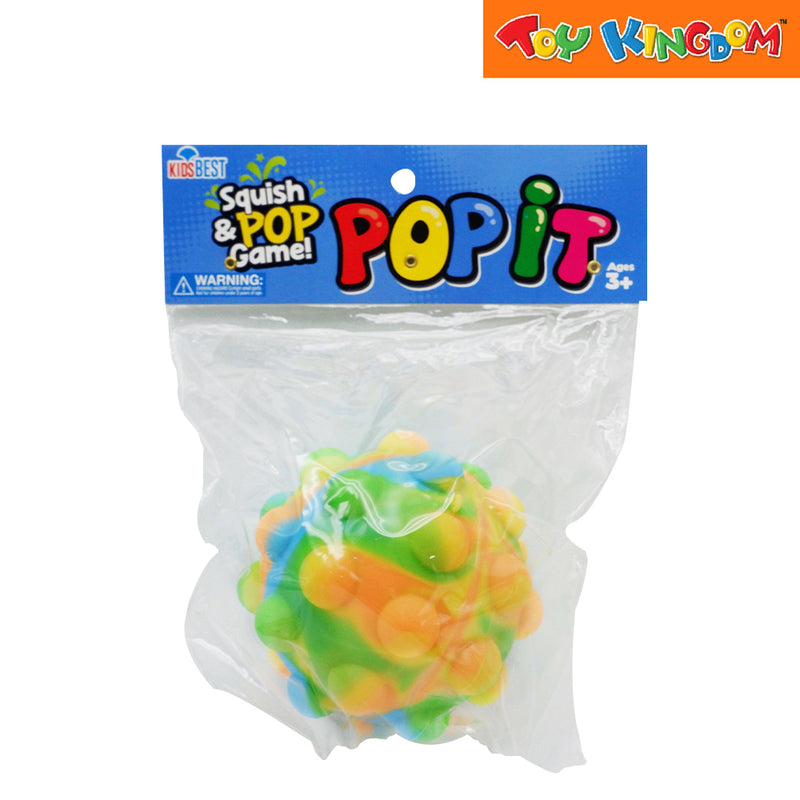 Squish and Pop Game! Orange Green Fidget Ball