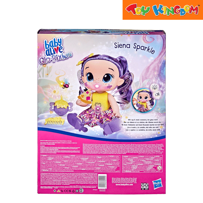 Baby Alive Sparkle GloPixies Siena Doll Playset