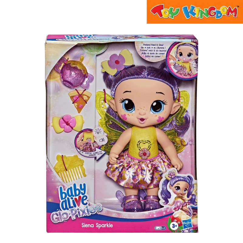 Baby Alive Sparkle GloPixies Siena Doll Playset