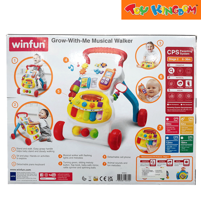 WinFun Grow-with-me Musical Walker