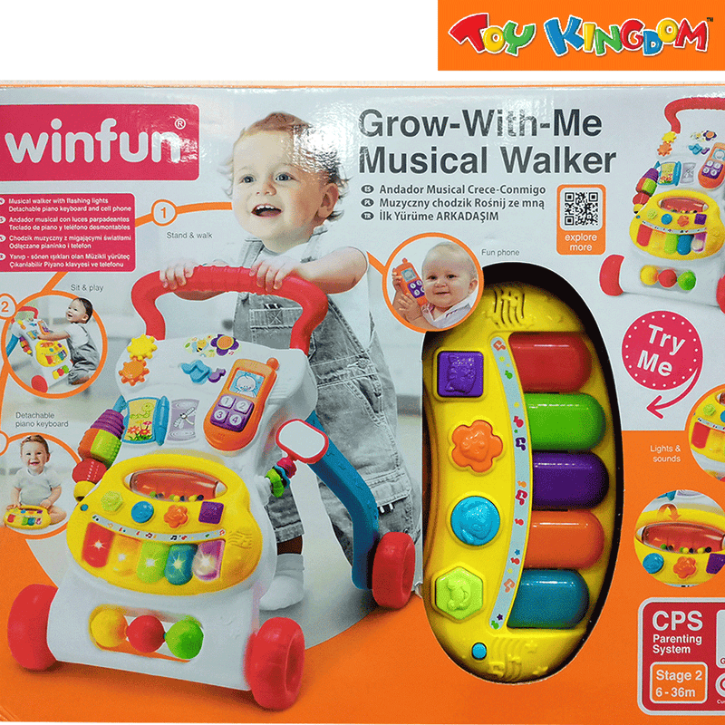 WinFun Grow with me Musical Walker Toy Kingdom