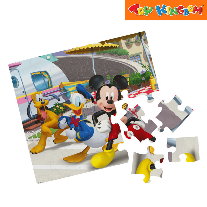 Cardinal Games Disney Jr. Mickey, Donald Duck and Pluto Tall Tower Box 24 pcs Puzzle Set