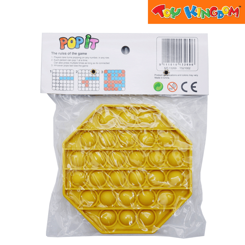 Push and Pop Game Octagon Yellow Fidget Toy