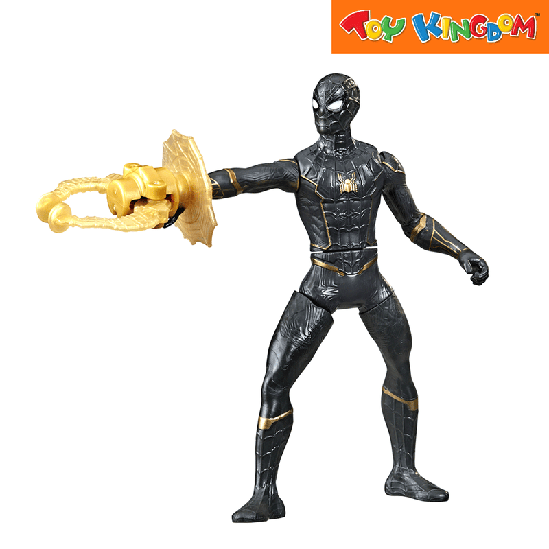 Marvel Avengers Deluxe Spider-Man 3 Movie Black Spider-Man Web Grapler 6 inch Figure