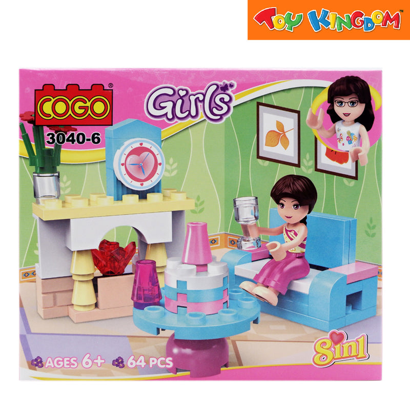 Cogo Girls Living Room Building Blocks